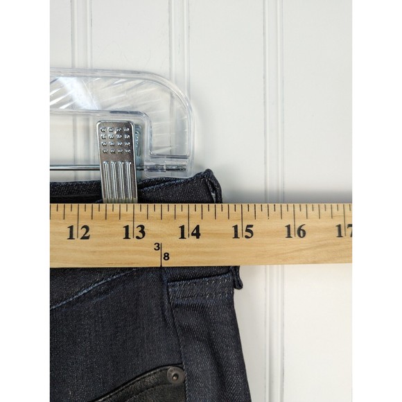 Rag & Bone Hyde Black Lamb Leather & Indigo Denim Combo Skinny‎ Jean Size 27 - Picture 12 of 16